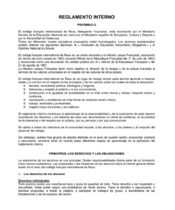 Reglamento interno de CFIR